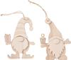 VBS Wooden decoration pendant "Gnome", set of 2