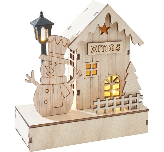 VBS Lichterhaus "Schneemann mit Laterne", inkl LED
