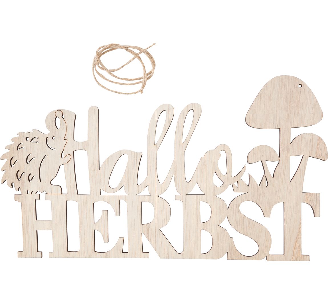 VBS Holzschild "Hallo Herbst"
