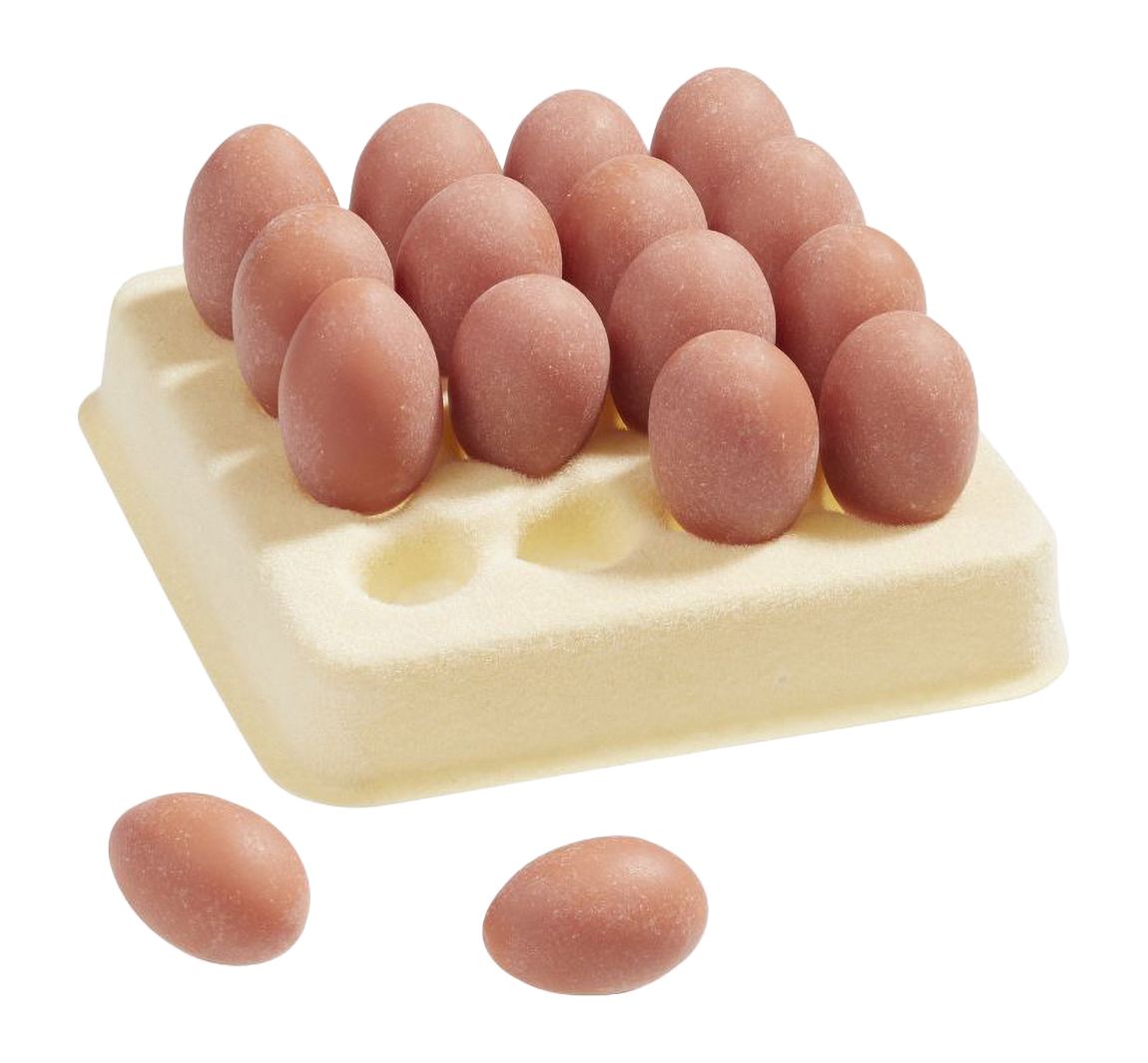 Miniatur-Palette mit Eiern