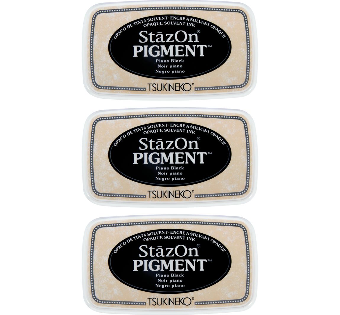 StazOn Pigment Stempelkissen Schwarz, 3er Set
