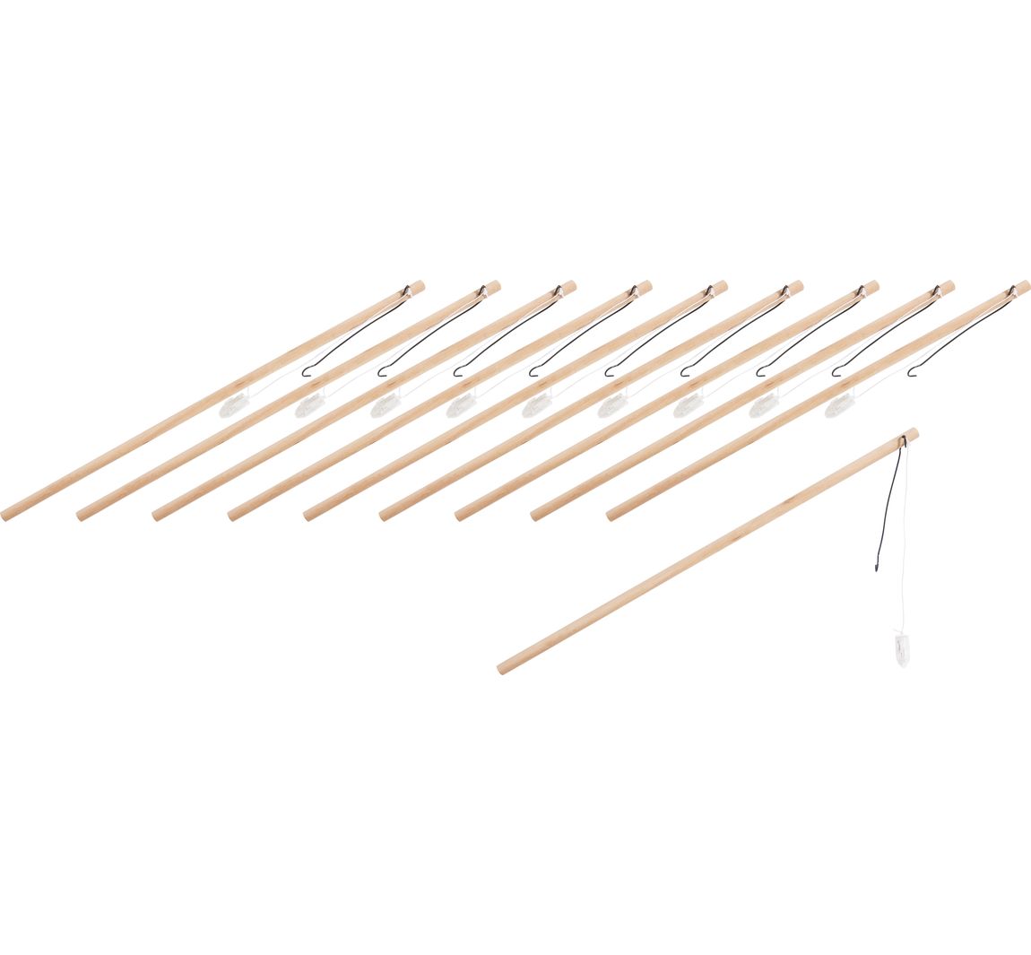 VBS Laternenstab aus Holz mit LED, 10 Stk.