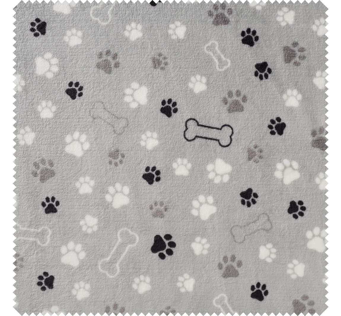 Fleece-Stoff "Pfoten und Knochen"