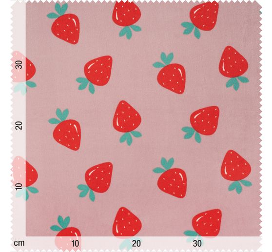 Polyester-Jersey Chilly Print "Erdbeeren"