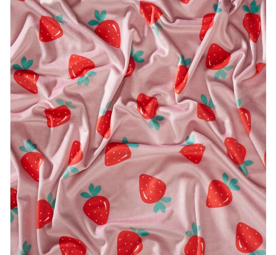 Polyester-Jersey Chilly Print "Erdbeeren"