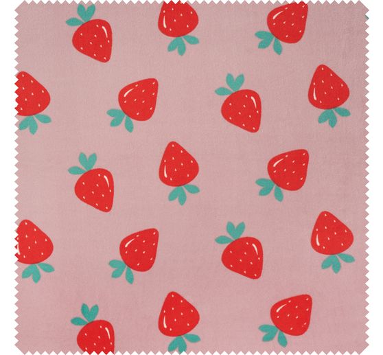 Polyester-Jersey Chilly Print "Erdbeeren"