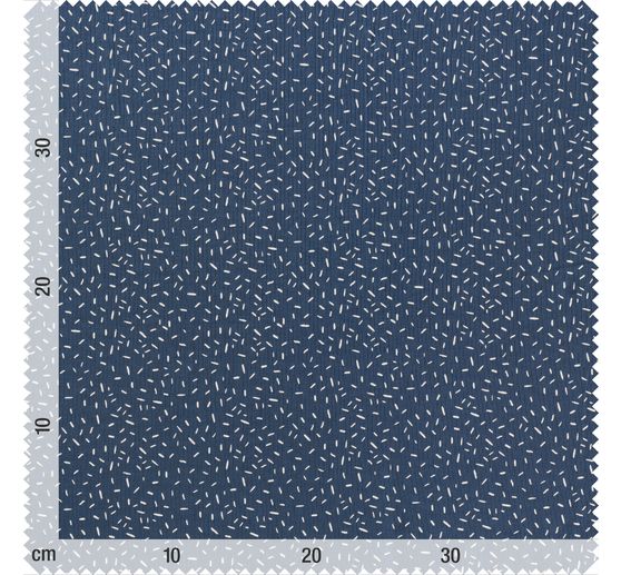Jersey-Stoff "Konfetti-Streifen Jeans-Blau"