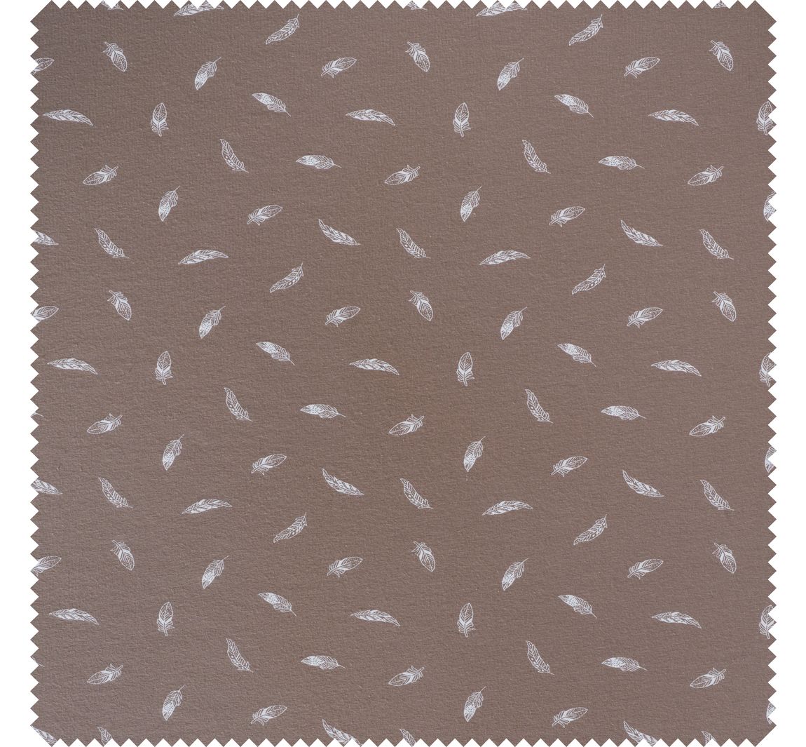 Jersey-Stoff "Federn Taupe"