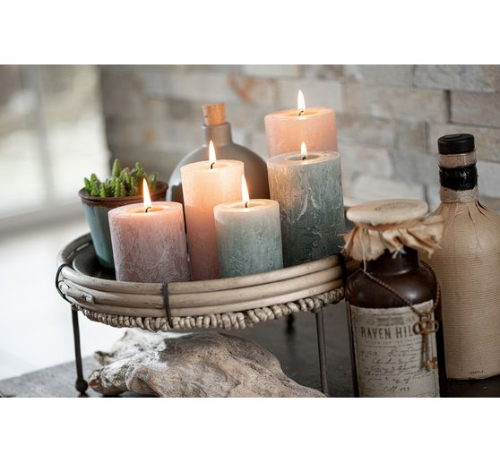 Advent candles "Rustic", tiered, set of 4