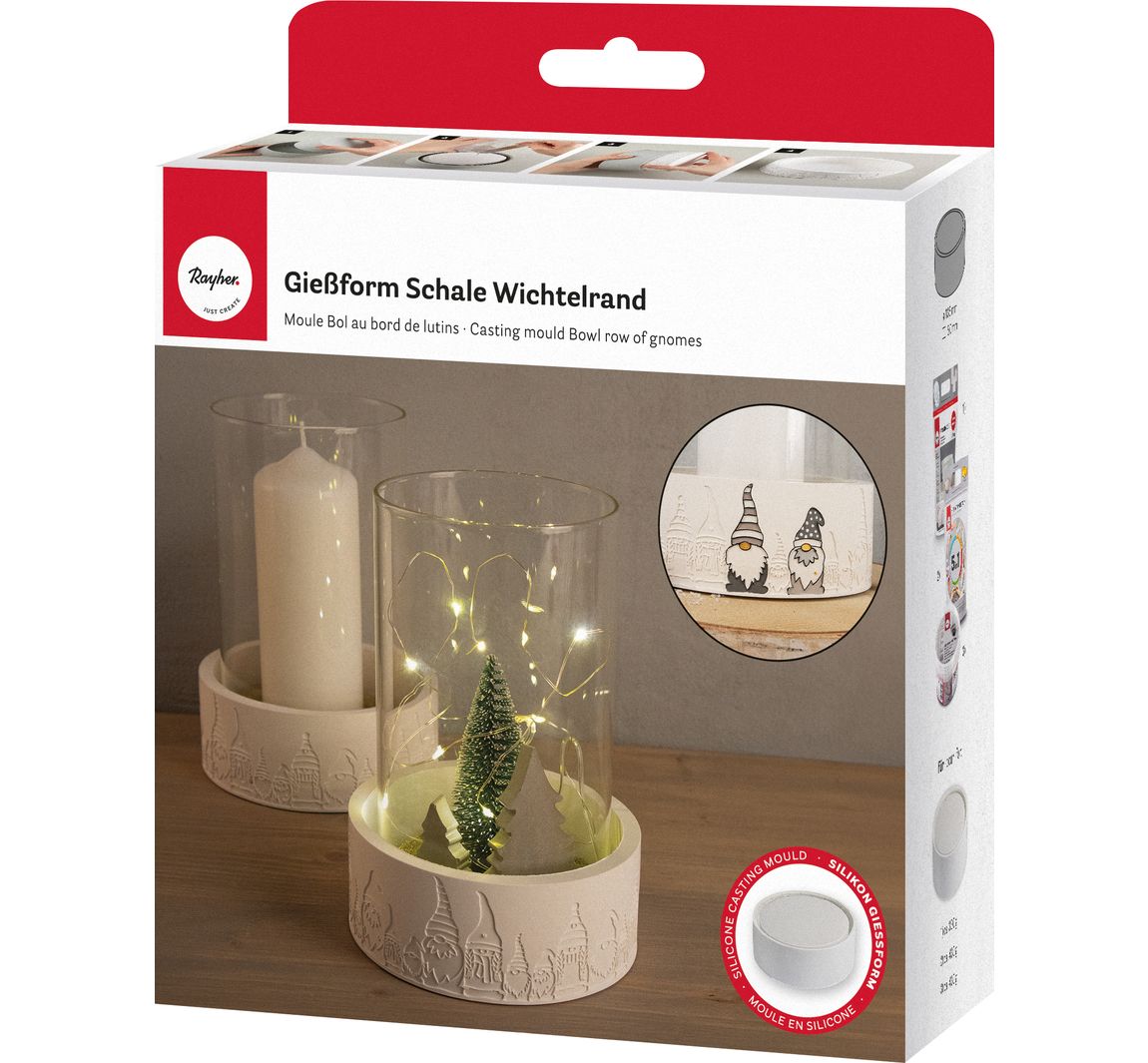 Silikon Gießform "Schale Wichtelrand"