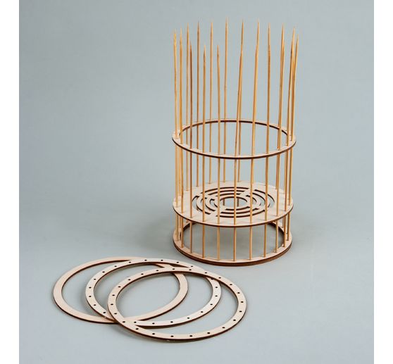 Holzringe-Set "Lampenschirm Natur"