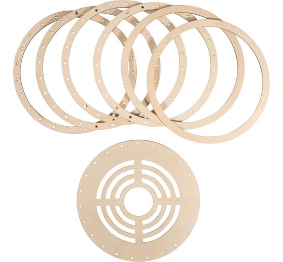 Holzringe-Set "Lampenschirm Natur"