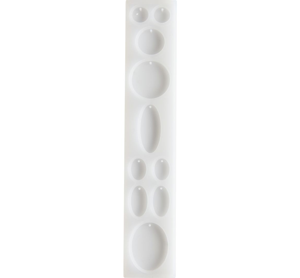 Silikonform für Schmuck "Anhänger Rund und Oval"