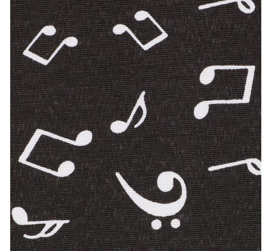 Decoration fabric linen optics "Music notes"