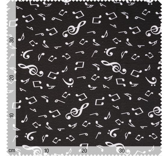 Decoration fabric linen optics "Music notes"