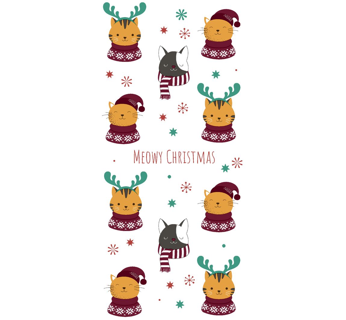 Papiertaschentücher "Meowy Xmas"