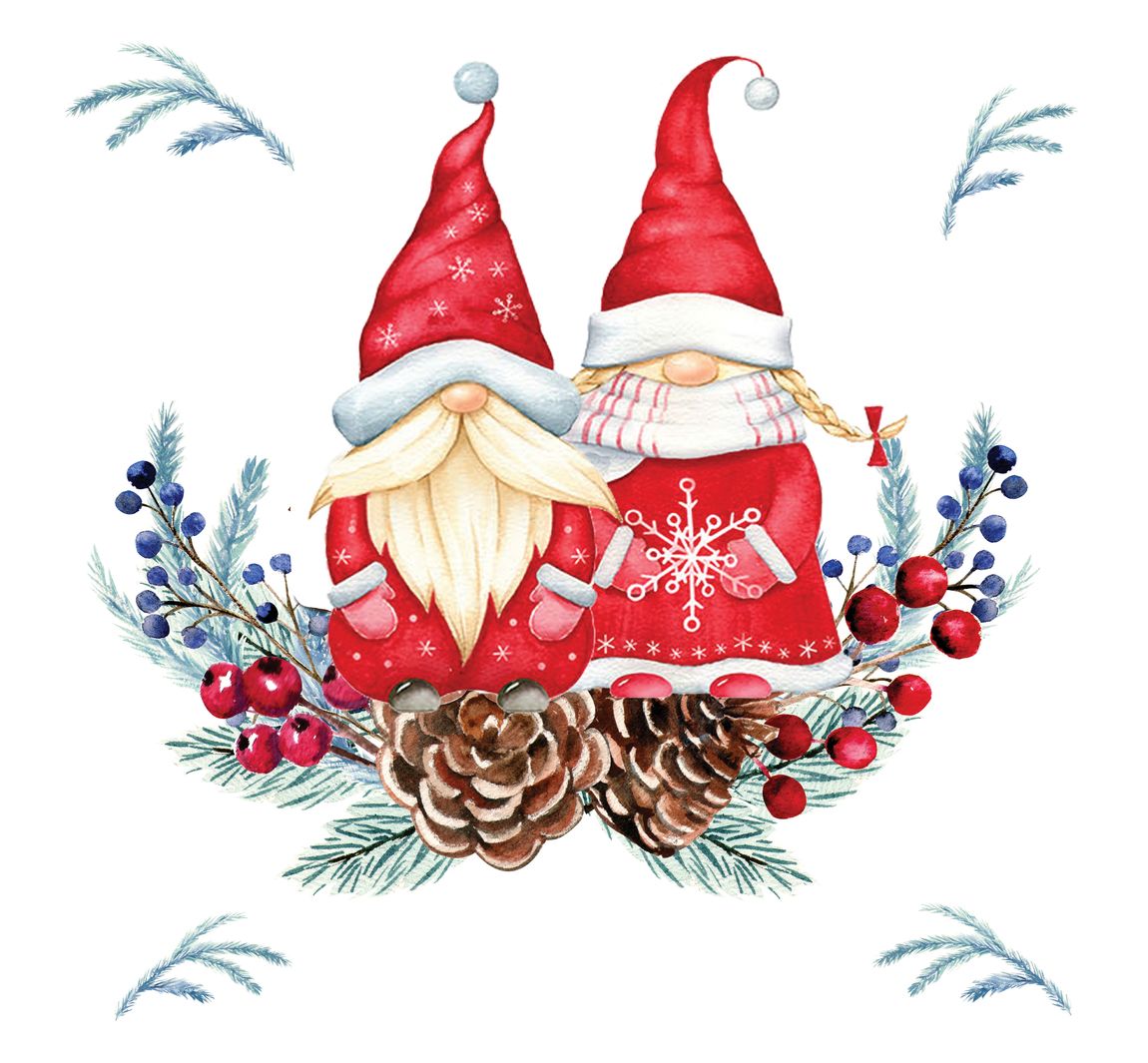Serviette "Tomte Couple"