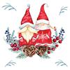 Serviette "Tomte Couple"