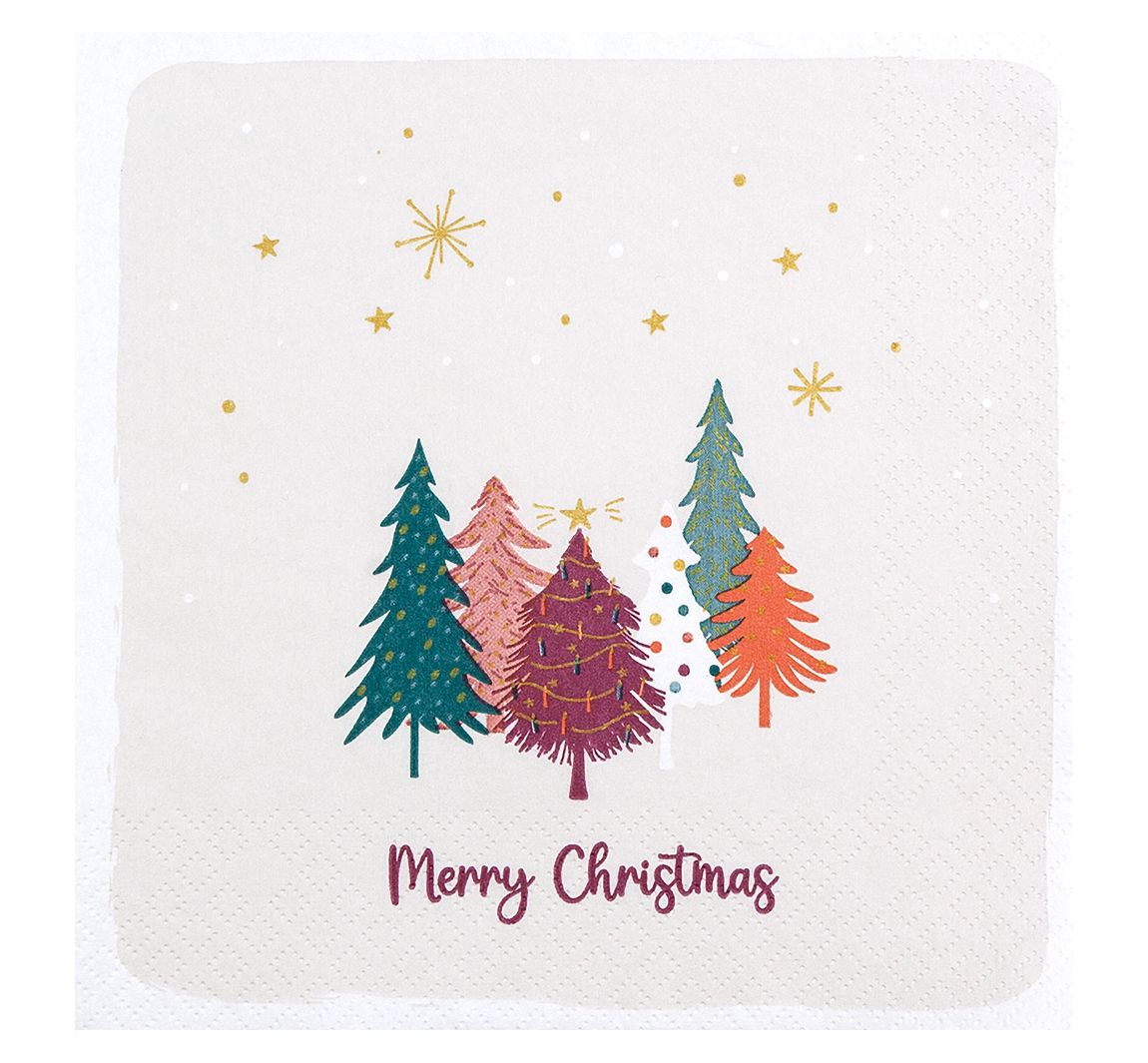 Serviette "Sweet Xmas Trees"
