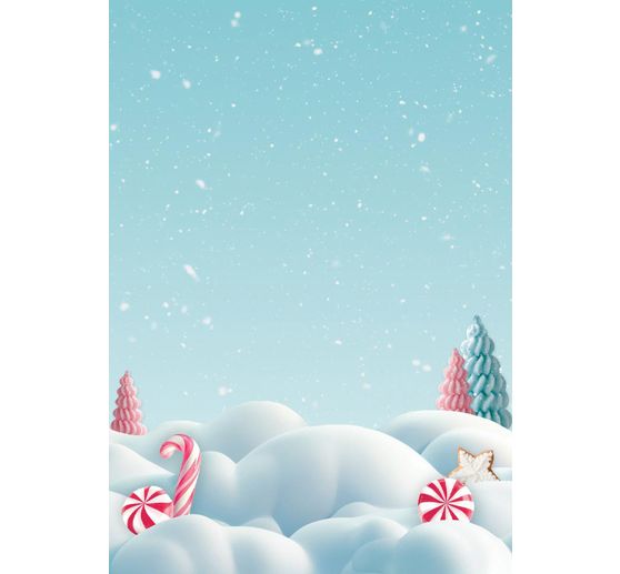 Motiv-Strohseide Backgrounds "Candy Christmas"