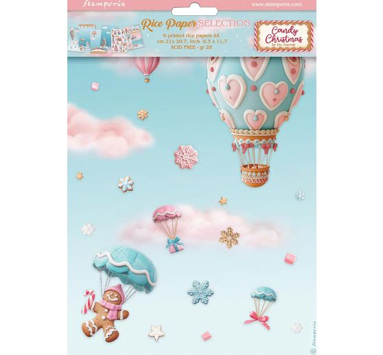 Motiv-Strohseiden Sortiment "Candy Christmas", 6er-Set