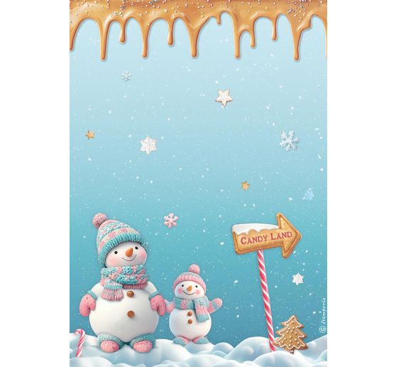 Motiv-Strohseiden Sortiment "Candy Christmas", 6er-Set