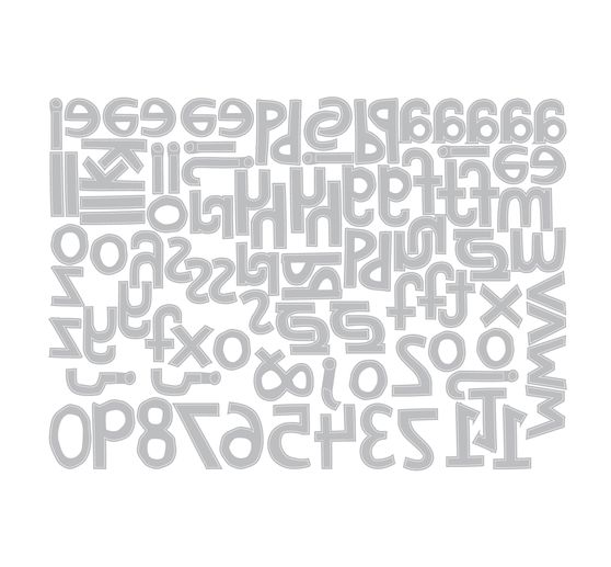 Sizzix Thinlits Stanzschablone "Alphanumeric Cutout Lower by Tim Holtz"