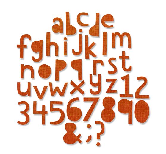 Sizzix Thinlits Stanzschablone "Alphanumeric Cutout Lower by Tim Holtz"