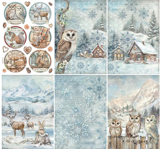 Motif straw silk assortment "The Owl's House"