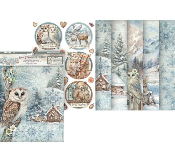 Motif straw silk assortment "The Owl's House"