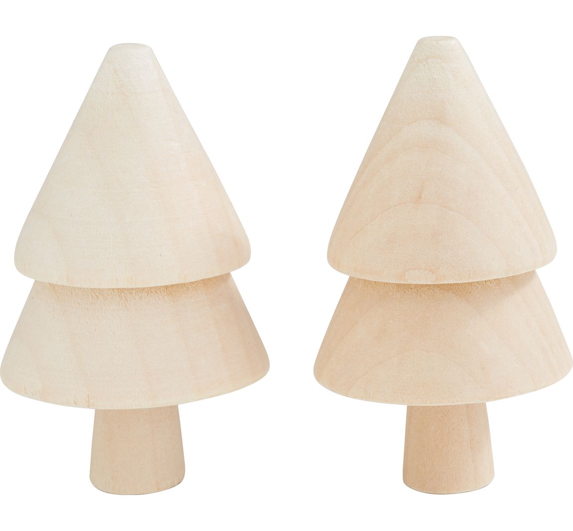 Holz-Tannenbäume