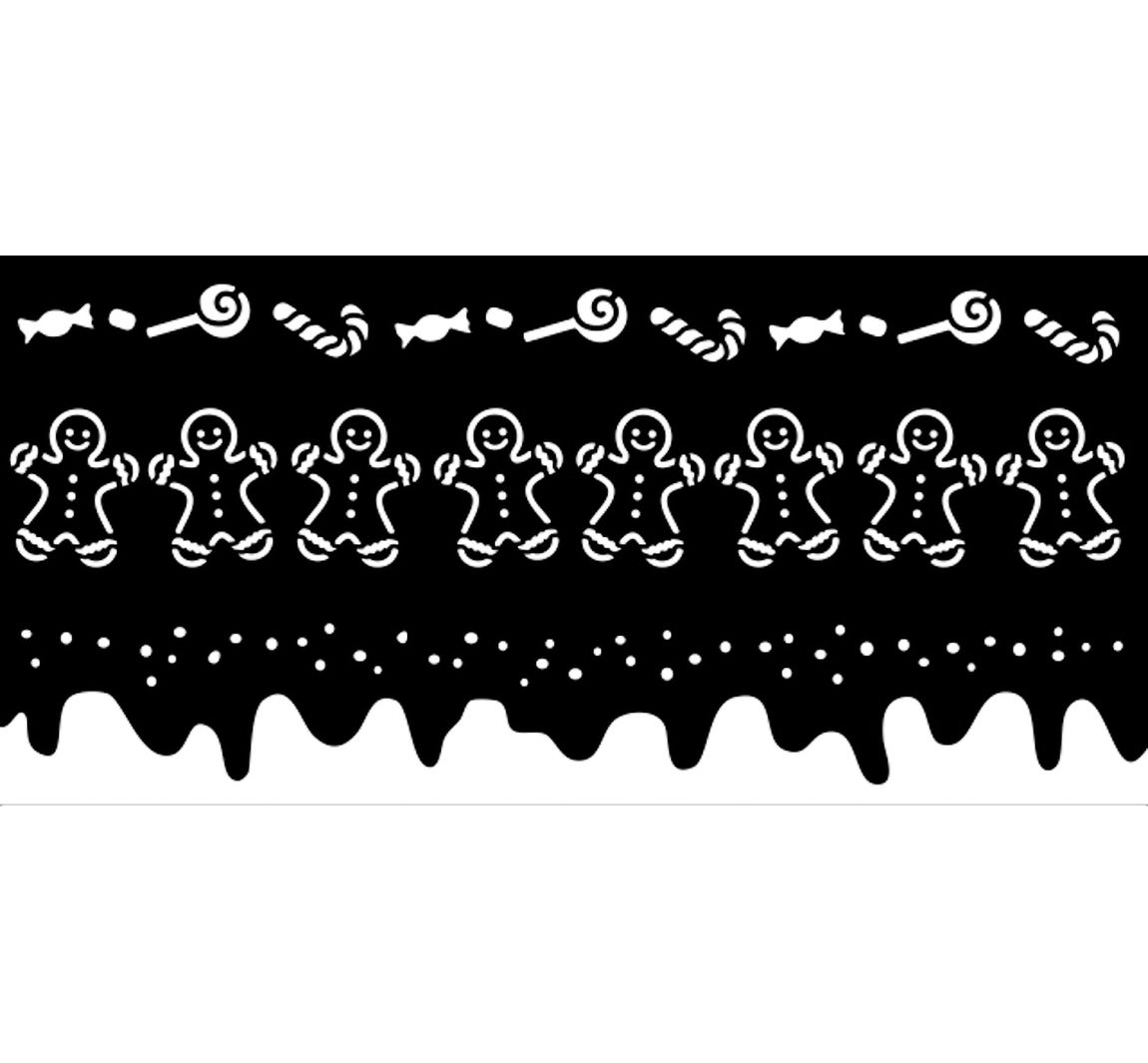 Schablone "Candy Christmas - Stripes"