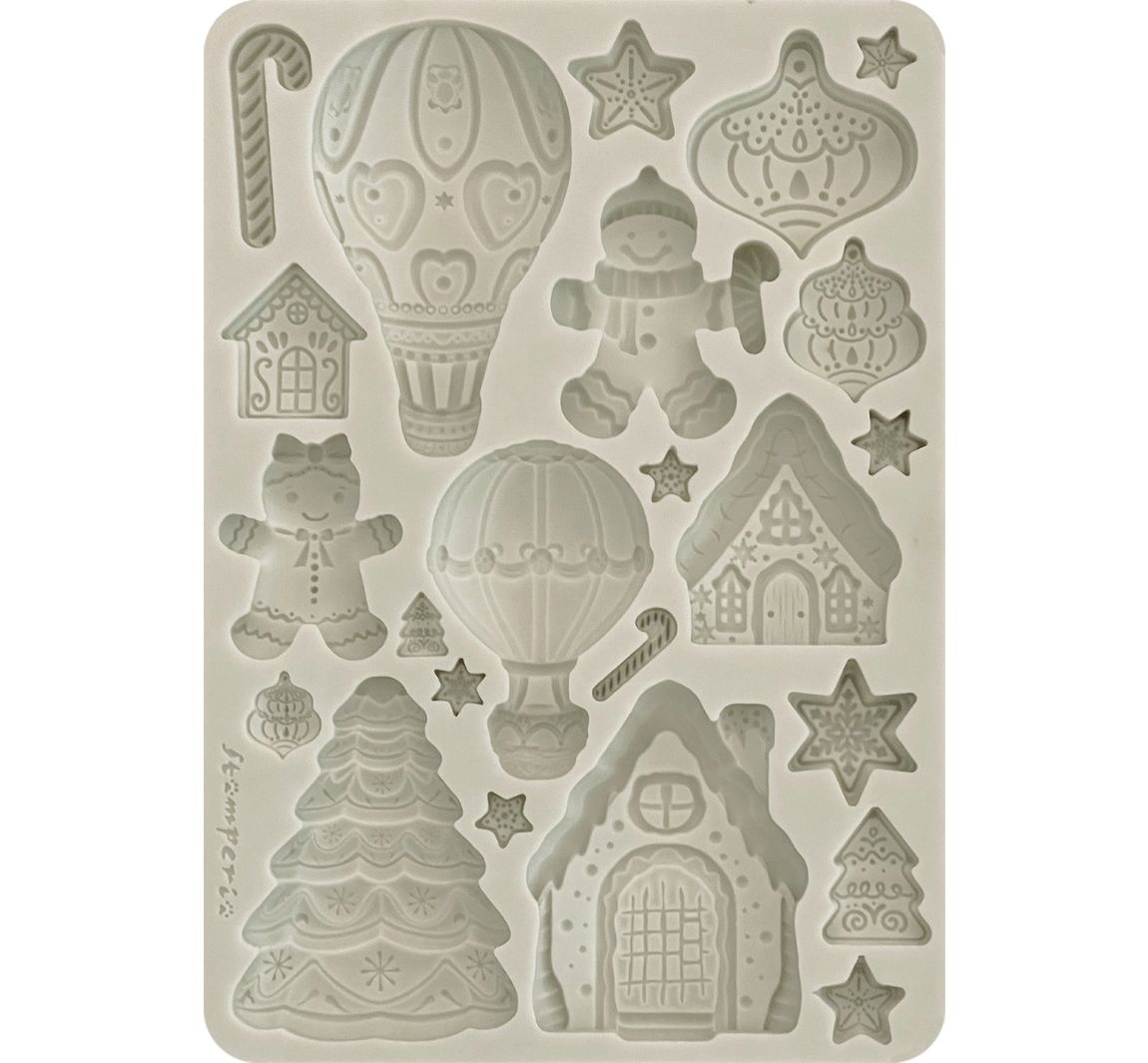 Silikonform A5 "Candy Christmas - Gingerbreads"