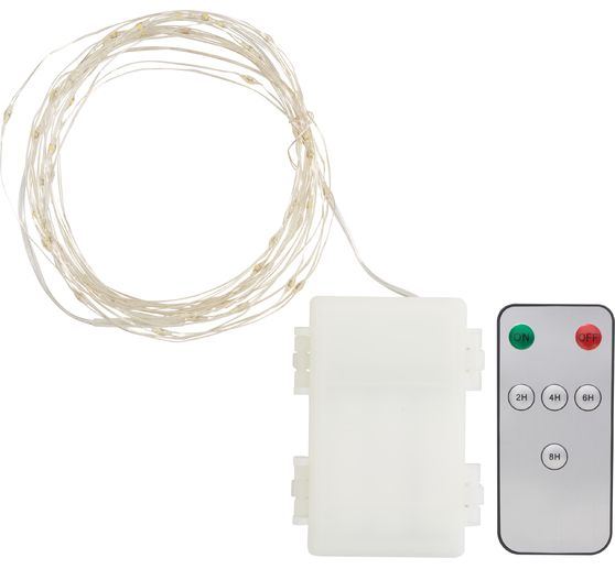 Outdoor Micro-LED-Lichterkette, mit Fernbedienung, 50 LEDs