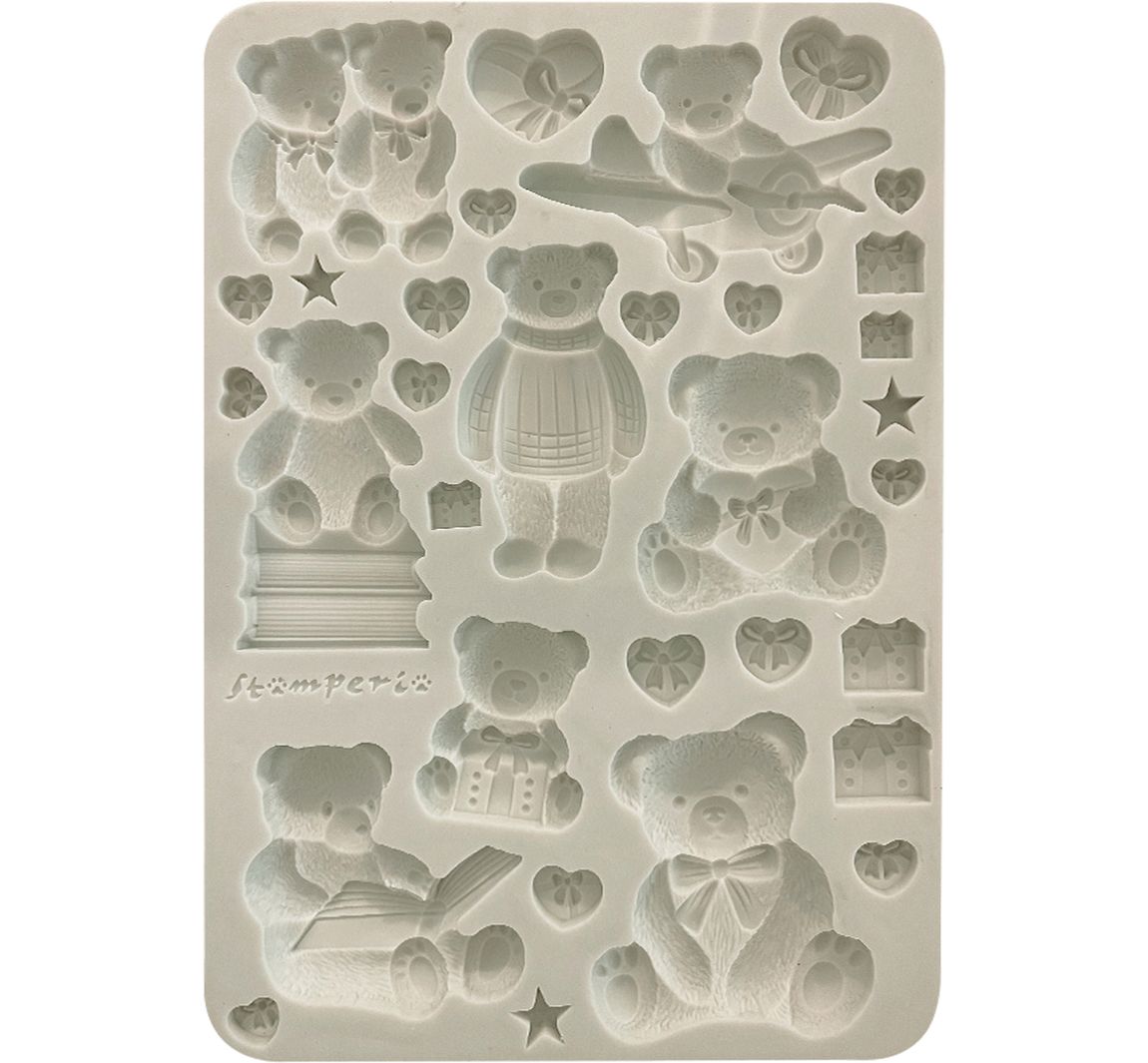 Silikonform A5 "The Owl's House - Teddy & Bears"