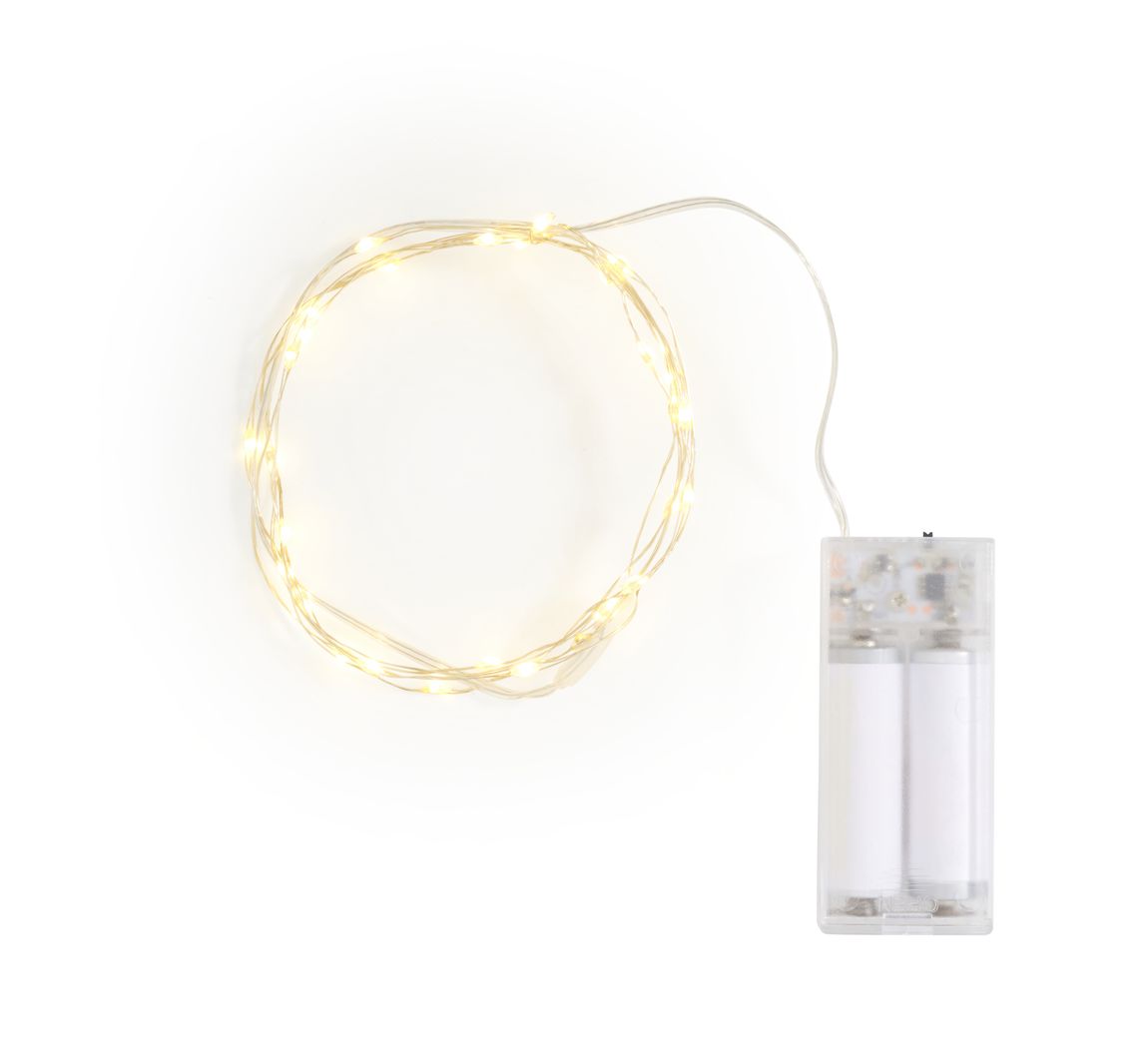 Micro-LED-Lichterkette "Blinkend" mit Timer 6/18 Std., 30 LEDs