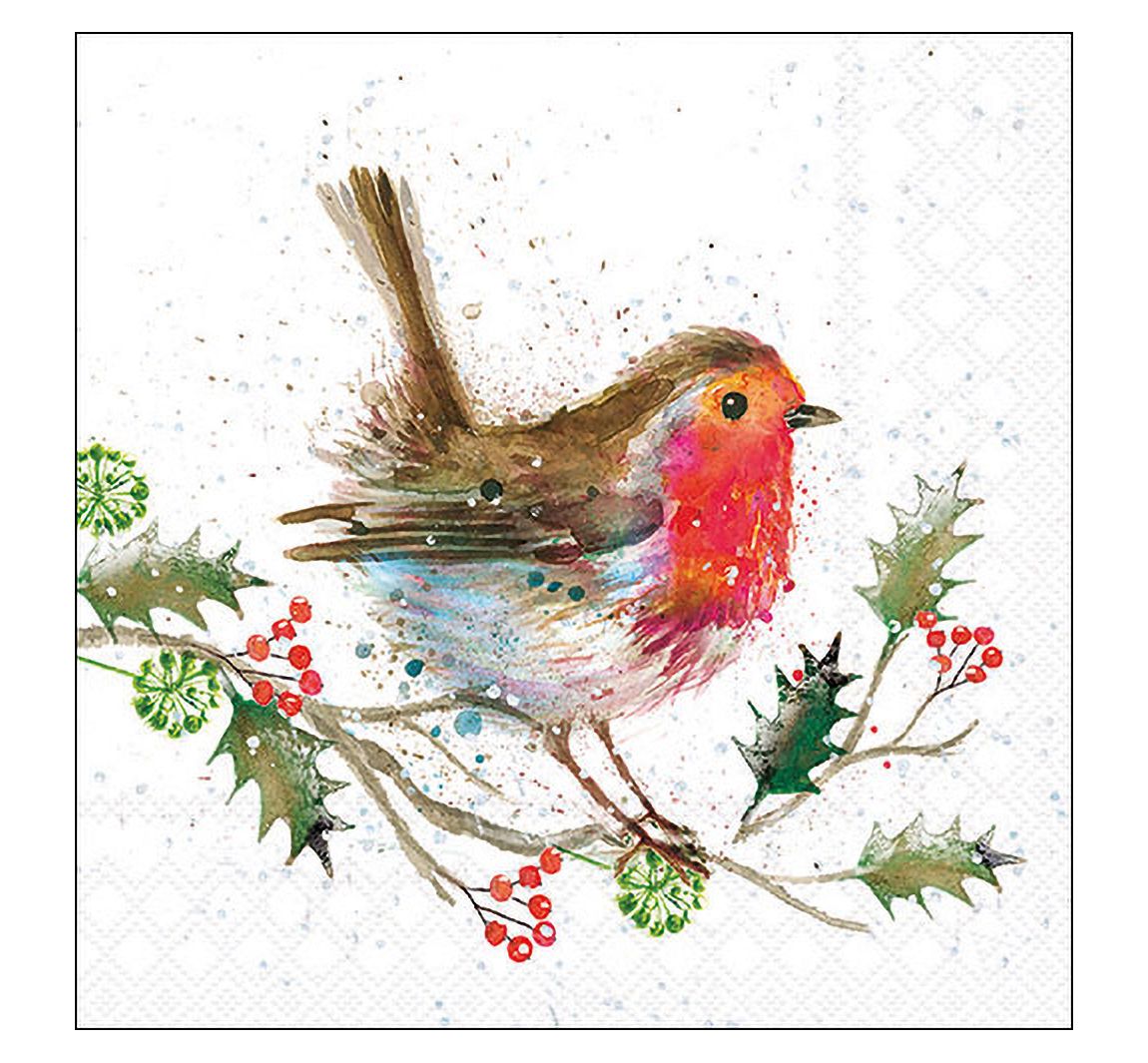 Serviette "Winter Robin"