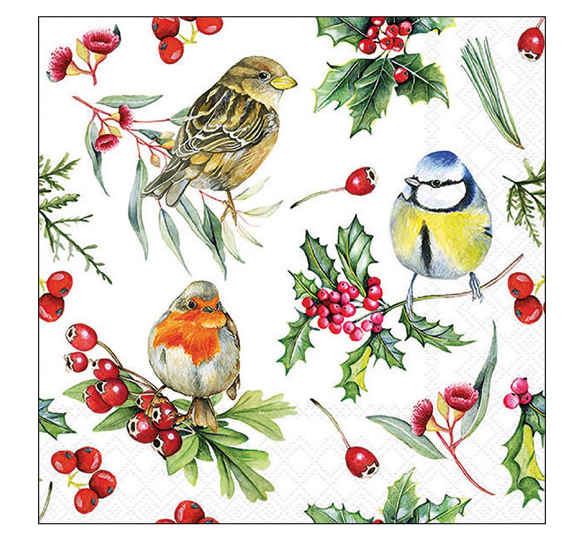 Serviette "Birds in Winter"