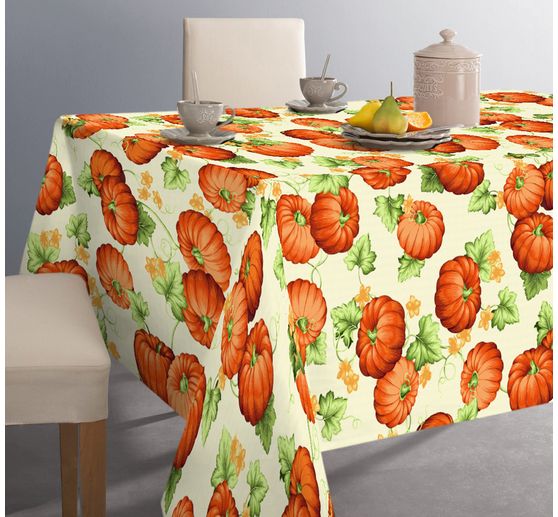 Motif fabric linen optics "Pumpkin"