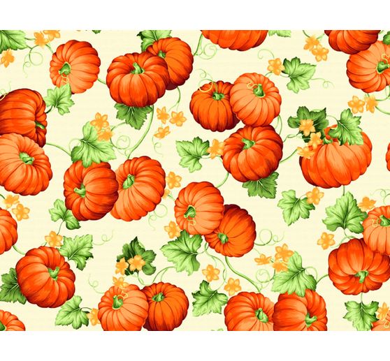 Motif fabric linen optics "Pumpkin"