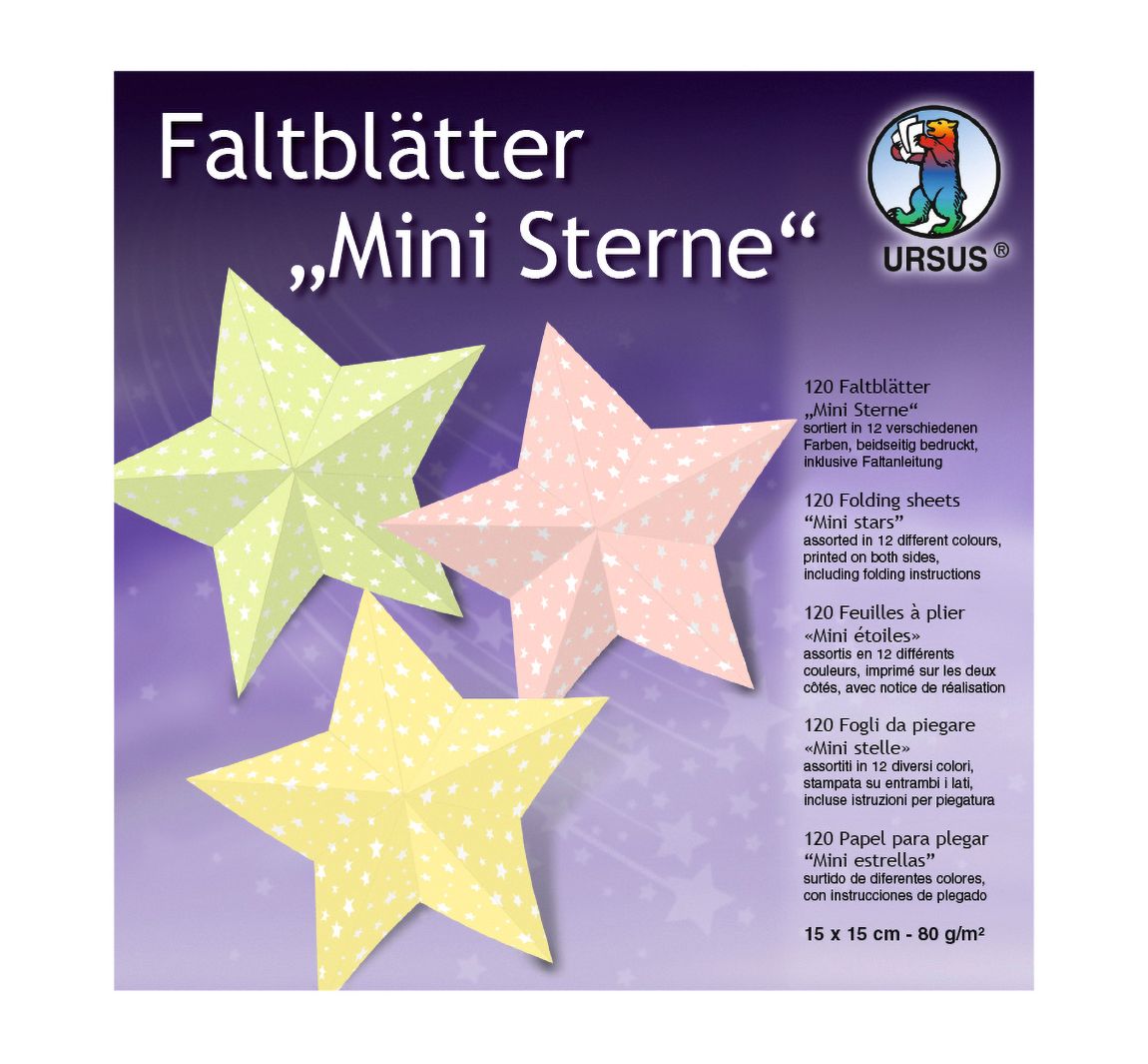 Faltblätter "Mini-Sterne"