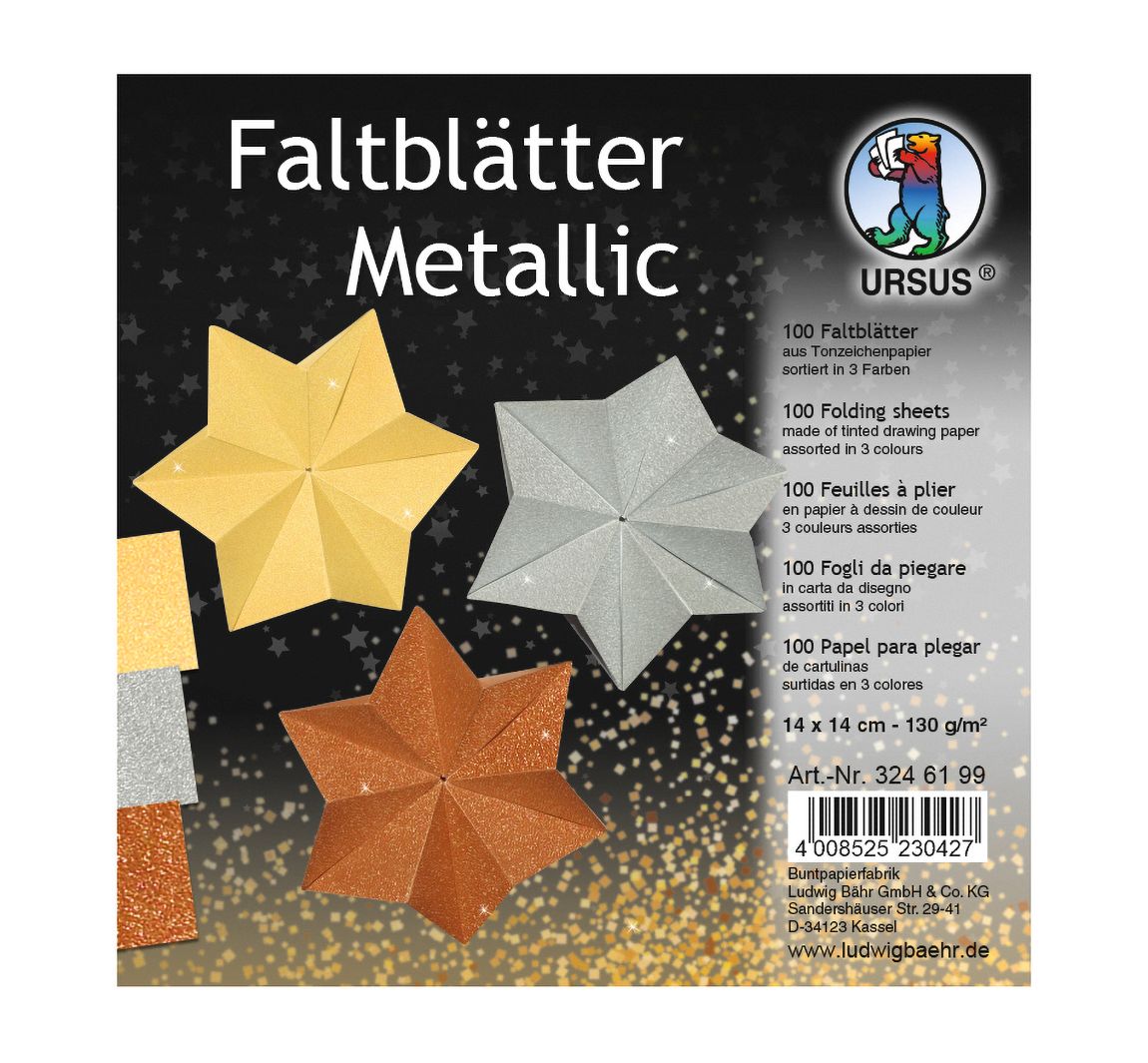 Faltblätter "Metallic"