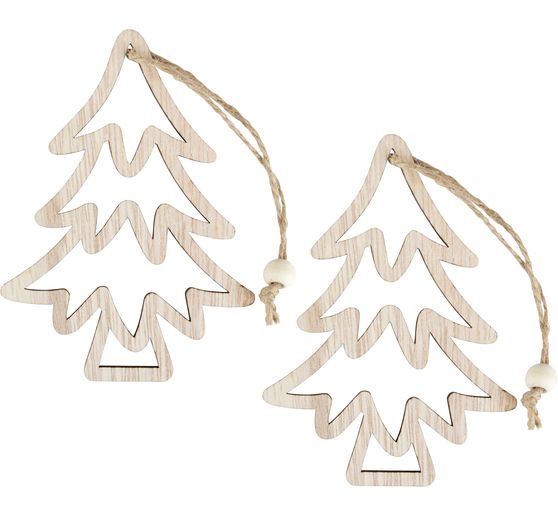 Holz-Anhänger Tannenbaum "Hollow"