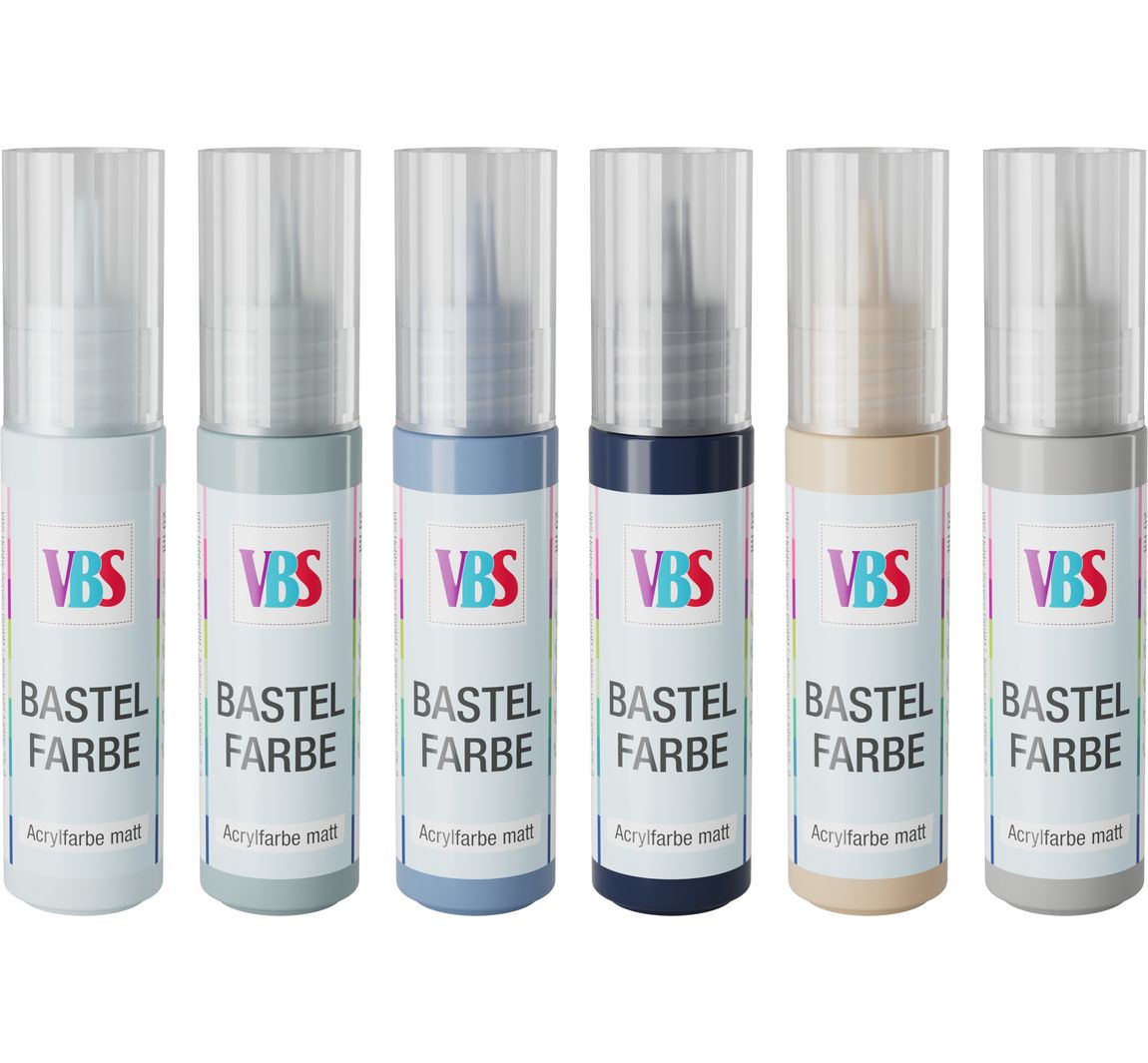 VBS Bastelfarben-Set "Blue Nature"