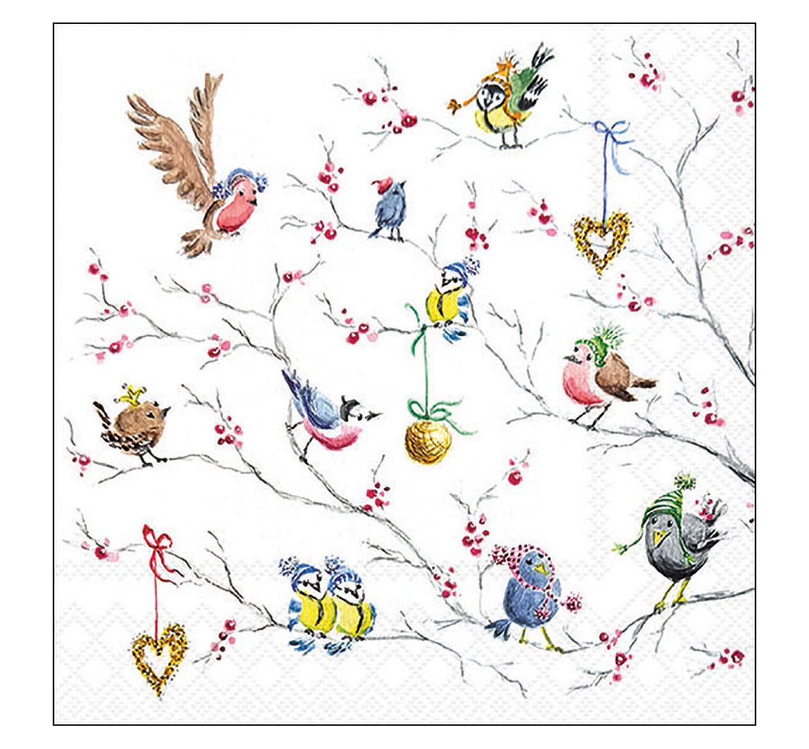 Serviette "Birds In Tree"