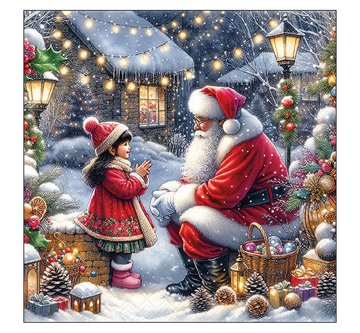 Serviette "Talking To Santa"
