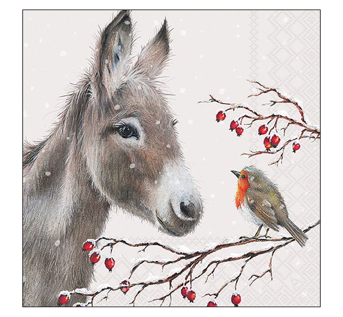 Serviette "Donkey And Robin"