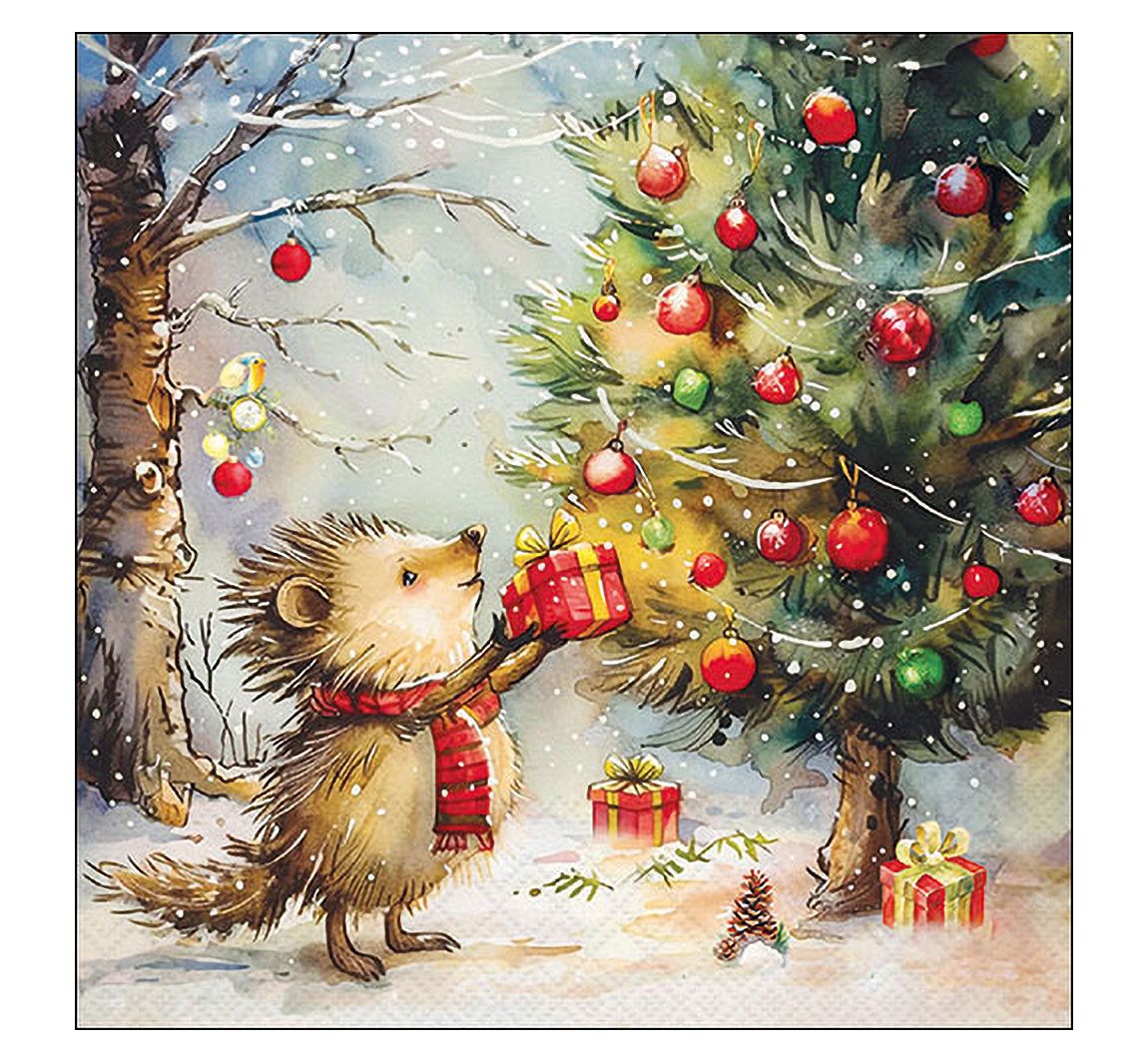 Serviette "Present For Hedgehog"