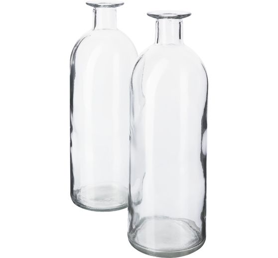 VBS Glass vases "Bottle", 2 pieces