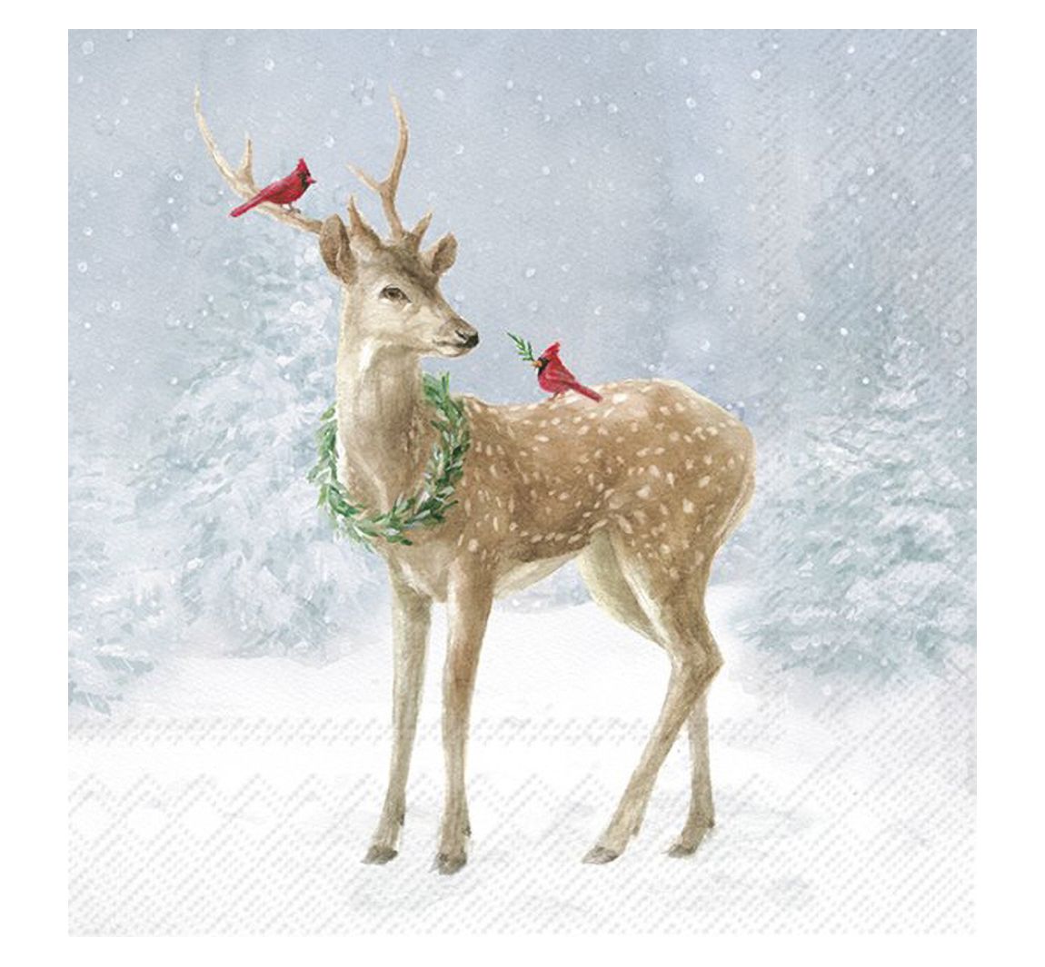 Serviette "Deer in Snow"